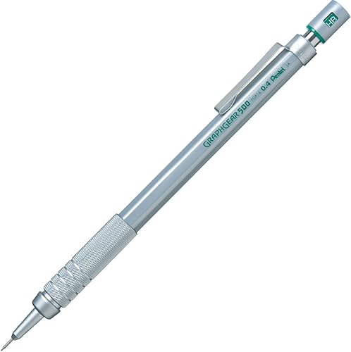 Pentel Packaged Graph Gear 500 - Lápices de dibujo automático, 0.016 in, acentos verdes (XPG514)