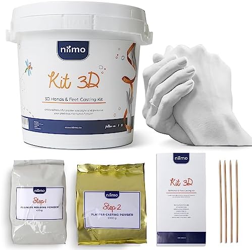 Niimo Kit de Moldeado de Manos Parejas – Regalos para Él, Regalos para Ella – Kit de Moldeado de Mano en Yeso – Regalos para Parejas, Regalos Personalizados para Parejas Niimo Kit de Moldeado de Manos Parejas – Regalos para Él, Regalos para Ella – Kit de Moldeado de Mano en Yeso – Regalos para Parejas, Regalos Personalizados para Parejas