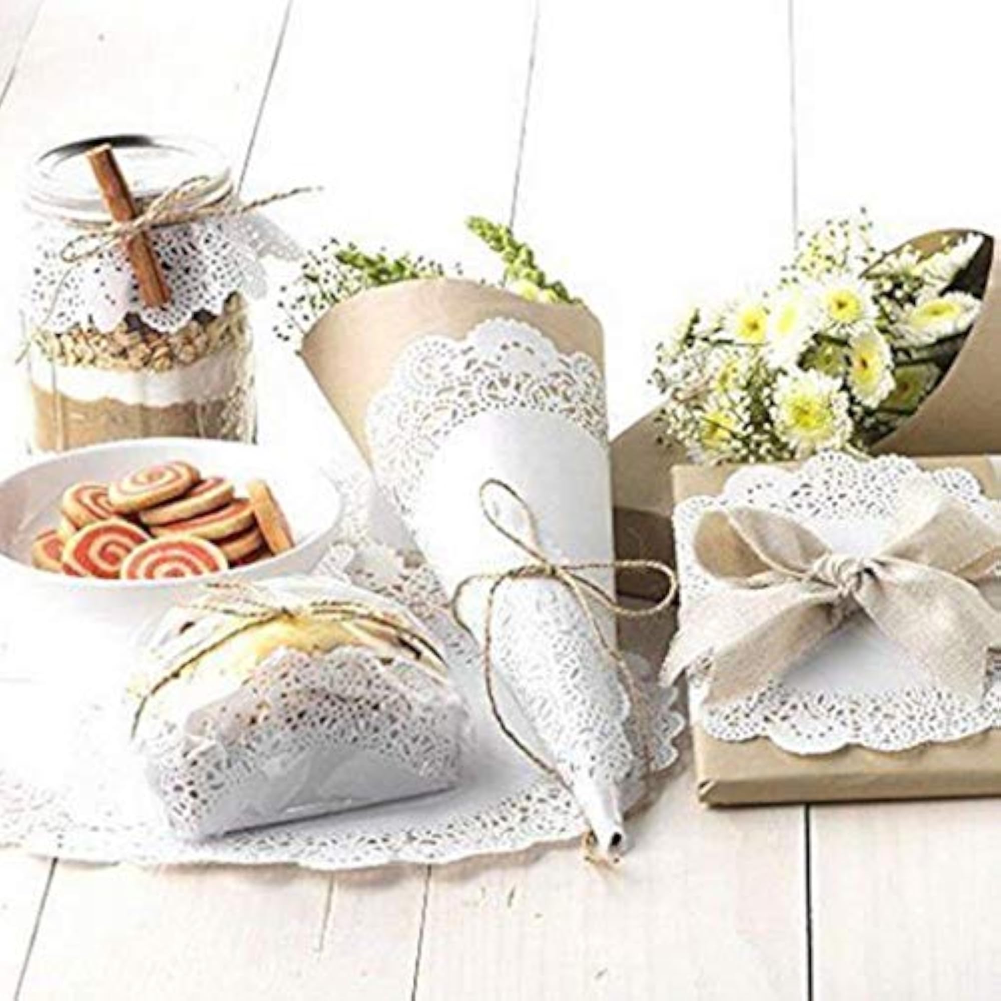 Lace Paper Doilies, Bulk for Dessert Decoration