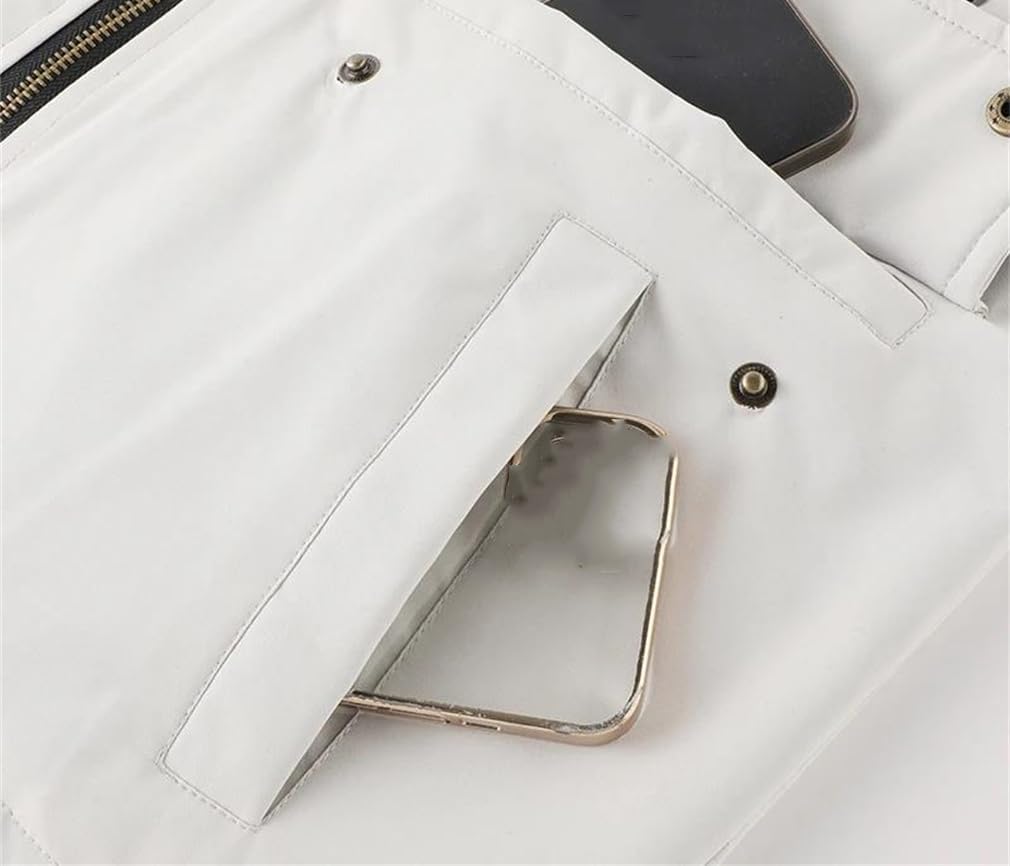 Men's Sleeveless Outdoor Cargo Vest Lapel Solid Color Pocket Waistcoat For Fishing Camping Hiking