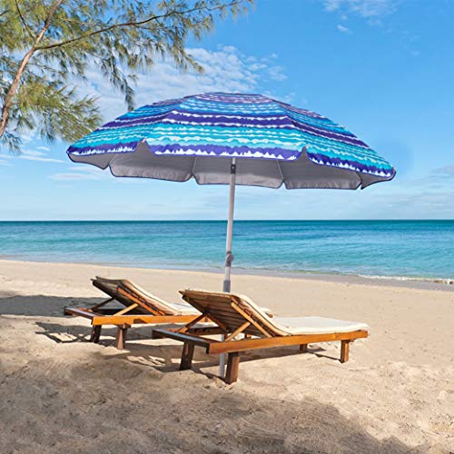 Blissun 7.2' Portable Beach Umbrella With Sand Anchor thumb #2