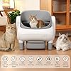 Hazrela Automatic Cat Litter Box,Self Cleaning Litter Box for Multiple Cats with Open Top Design, App Control, Safety Protection,Ultra-Quiet,Easy Setup,Light Gray #2