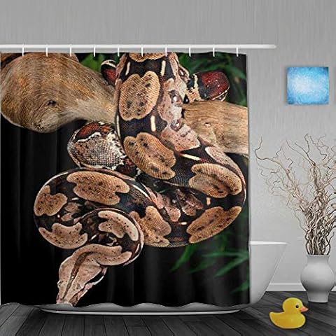 DYCBNESS Shower Curtain,Snake Animals,Waterproof Polyester Fabric Shower Curtain,Bathroom Decor Set with Hooks,180 x 180 cm Cover