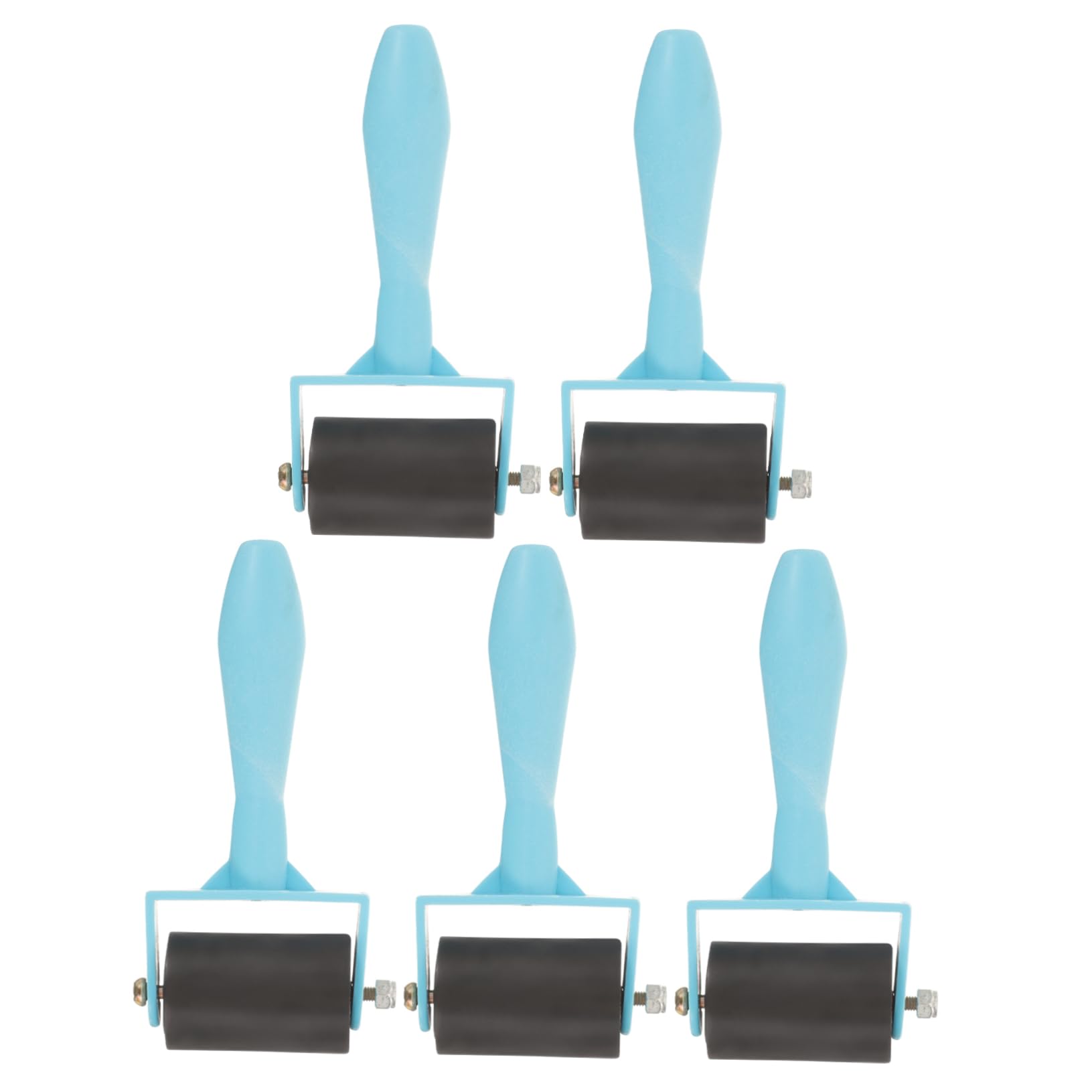 LALAFINA 5pcs Printmaking Brayers Reusable Crafting Rollers for Crafts Scrapbooking and Wallpaper Printing Lightweight Brayers for Easy Cleanup and Storage