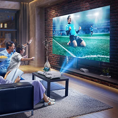 [Upgrade] Groview Mini Bluetooth Projector With 1080P Resolution - 8500 Lux Brightness, Portable Design With Bluetooth 5.1, 5-Watt Dual Stereo Speakers And 250 Inch Display Support For Home Theater #TOP6