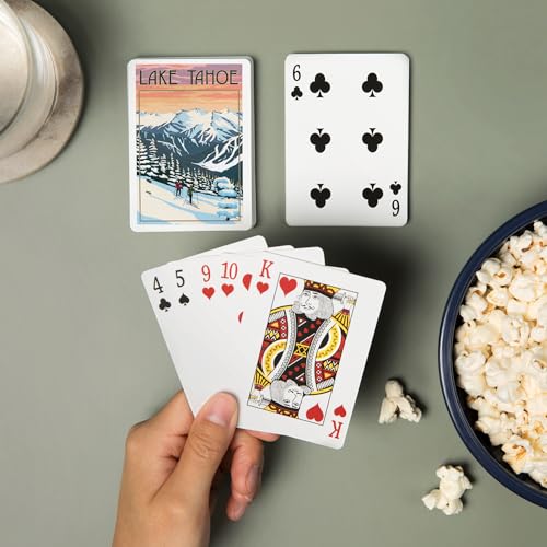 Baraja Lake Tahoe Winter Skiers, 52 cartas poker miniatura 2