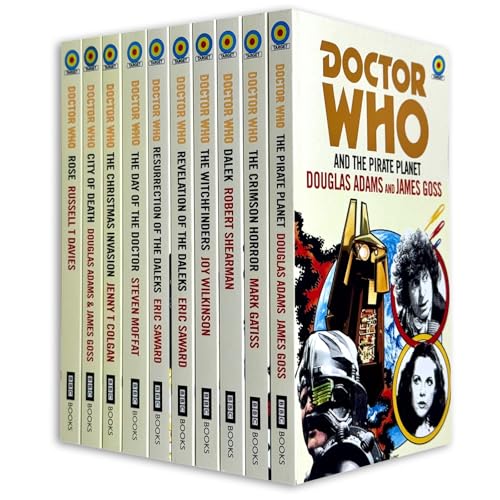 Image of Doctor Who: Target Collection 1-10 Books Set : The Pirate Planet, City of Death, Crimson Horror, Day of the Doctor, Dalek, Rose & More)
