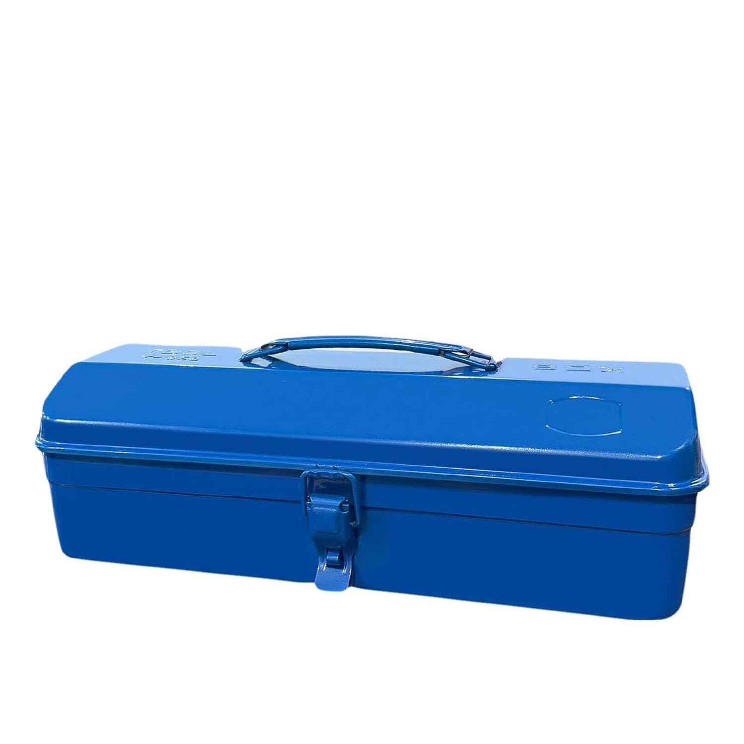 Metal Tool Box With Lid,Portable Metal Storage Box With Metals Latch,Tool Organisers For Home DIY,Garage,Workshop,Scrapbook Stamps,Stationery, Sewing Supplies,Wrenches,Screwdrivers(Blue/37*16*12CM)