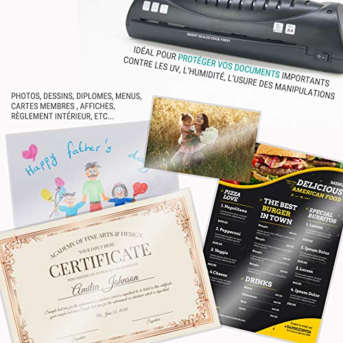 Waytex 78210V Laminiergerät für Format A4/A5/A6/A7 bis 2 x 80 Mic, Schwarz