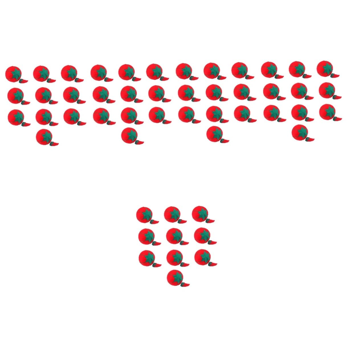 DIYEAH 50 Pcs Punzonado De Algodón De Tomate Accesorios De Ganchillo Accesorios Cubiertos Alfiletero De Fresa Lindo Alfiletero Agujas Huevo Telares Punto De Cruz Juguete Rojo