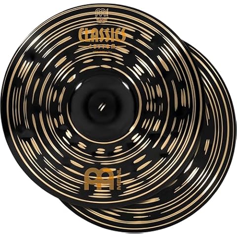 Meinl Cymbals Classics Custom Dark 13" Hihat Cymbals for Drum Set, Pair — Made in Germany — B12 Bronze, 2-Year Warranty (CC13DAH) Cover