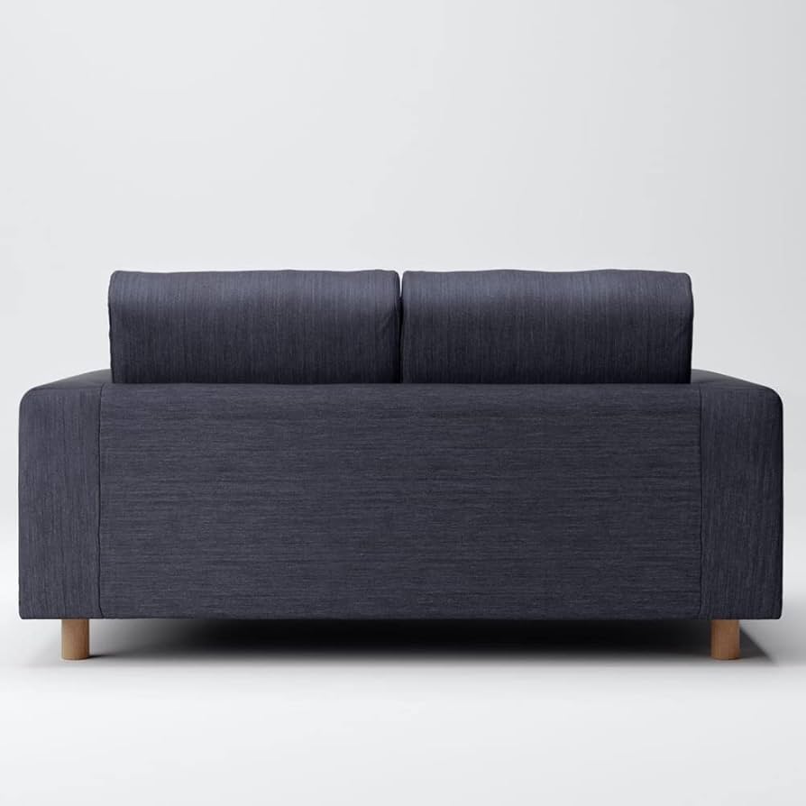 【無印良品】ソファカバー　2シーター　ウレタン　ポケットコイル用 Amazon｜無印良品 カバー ネイビー 綿デニムソファ本体 2
