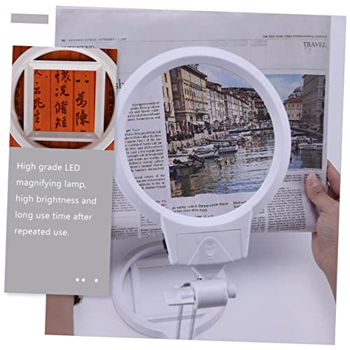 Loupe de table avec lumière LED support pliable lecture artisanat - 5