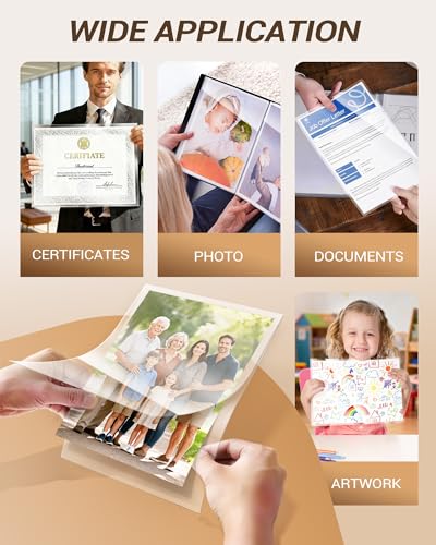 Uinkit Thermal Laminating Pouches 3Mil 11.5x17.5 Inches A3 Laminating Sheets for Extra Protection for Sealed A3 11x17 Photo and documents 100 Sheets Pack, Clear. (100, 11.5x17.5"-A image 2