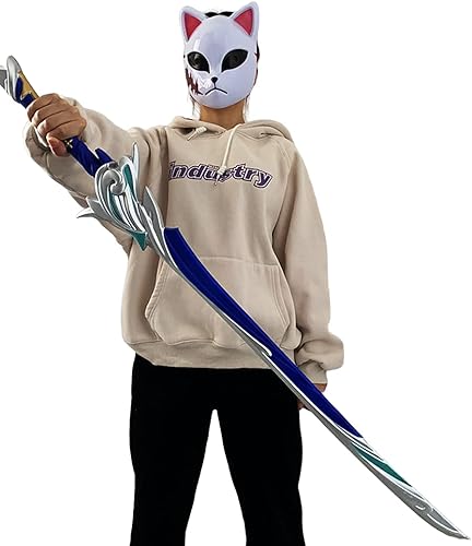 Miniatura 4 de damdos Prop - Espada de cosplay de Genshin Impact de 40 pulgadas, espada de Kamizato Ayato, espada Haran, arma Geppaku, cumpleaños de Navidad,