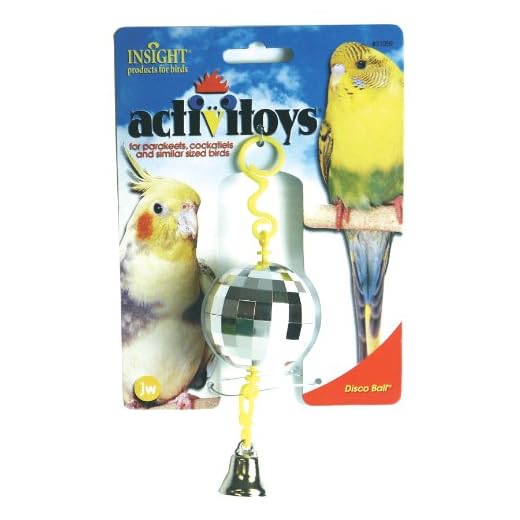 JW Pet Company Activitoy Disco Ball Small Bird Toy, Colors Vary