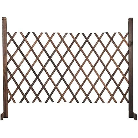 XJYMCOM Expanding Fence Expands to 146cm Solid Wood Movable Fence Foldable Garden Screen Freestanding Trellis Fence Pet Safety Fence for Patio Lawn Decoration Cover