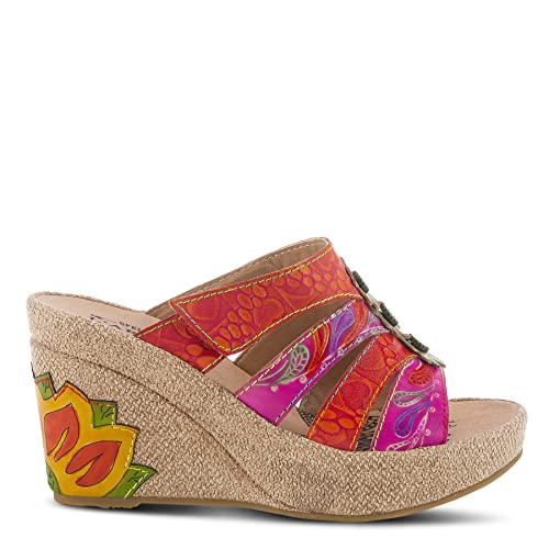 Spring Step L'artiste Women's Embrace Slide Sandal Orange Multi Eu 40 / Us 9 #TOP4