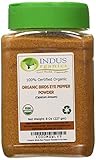 Indus Organics Bird's Eye Pepper Powder, 8 Oz Jar, Steam Sterilized, Premium Grade, High Purity, Freshly Packed