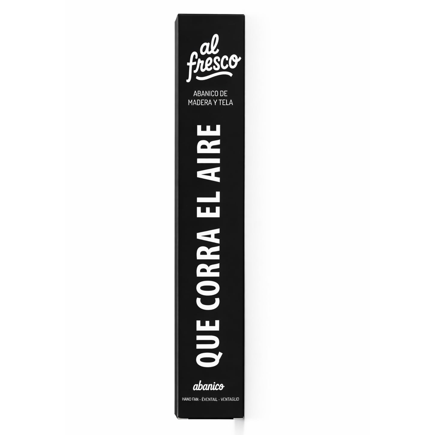 Abanico Original Mujer Que Corra el Aire - Colección Al Fresco Diseñado en España - Madera de Alta Densidad y Polialgodón 100D Ligero - Abanico Divertido y Regalo Original Verano