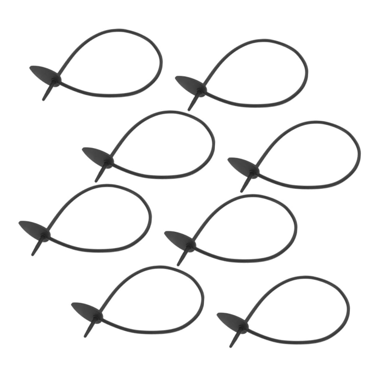 Toddmomy 5 Ensembles Attaches Silicone Réutilisables pour Plantes Lot de Liens Décoratifs Forme pour Et Jardin Noir 8 Pièces * 5