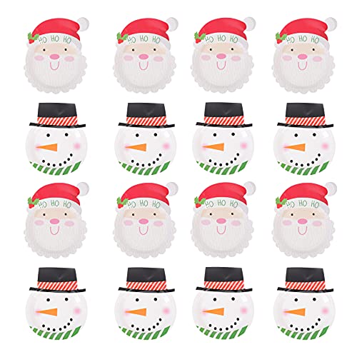 Toyvian 16pcs Christmas Disposable Dinnerware Set Disposable Paper Dinnerware Set Serves Christmas Party Plates Dinner Paper Plates