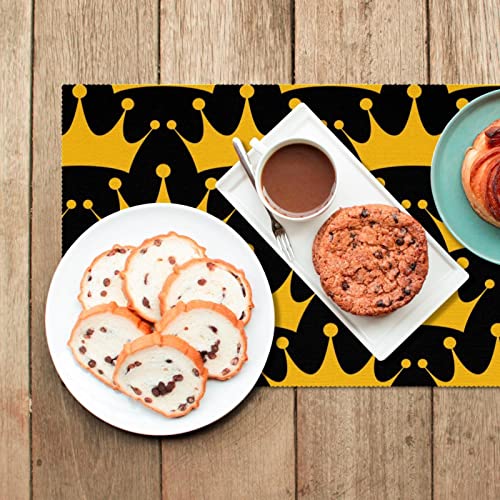 Sets de table noirs 30,5x45,7 cm antidérapants pour salle à manger