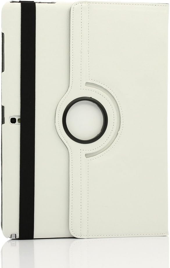 Gearonic TM PU Leather Rotate Case Stand Flip Cover Skin For Samsung Galaxy Note Pro 12.2-Inch Tablet - White (AV5819-White-NoteP)