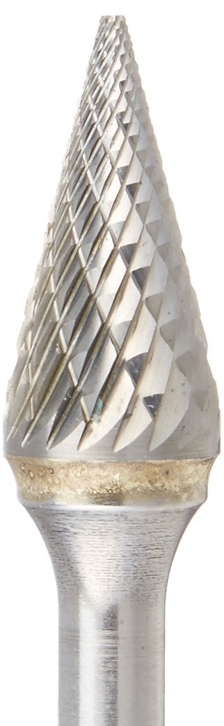 SGS Tool Company 10298 SM-5 Deep Double Cut Carbide Bur 1/2 Diameter 1/4 Shank Diameter