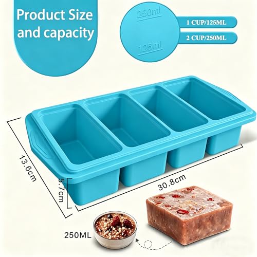 2 Pack Moldes de Silicona para Congelador con Tapa miniatura 2