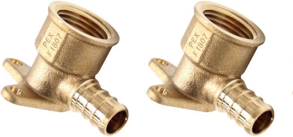 (Pack of 2) EFIELD PEX 1/2INCH x 1/2INCH FEMALE NPT DROP-EAR ELBOW- FOR TRANSITION FROM PEX TO THREADED - 2 PIECES