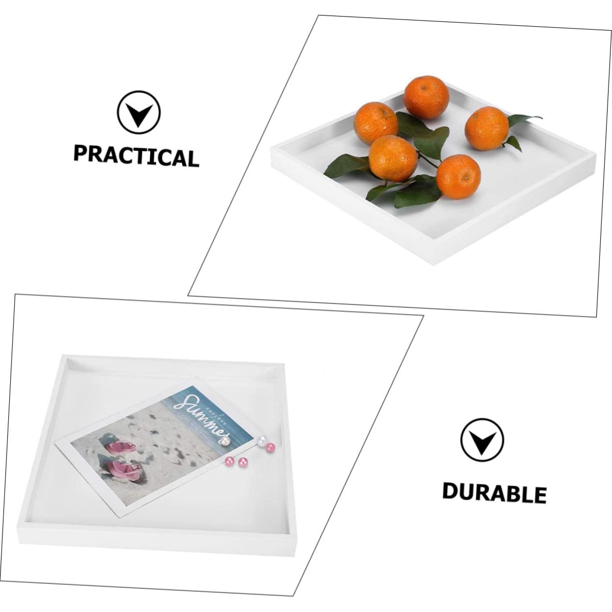 MAGICLULU Plateau de Rangement Blanc en Polypropylène PP, Étanche et Transportable, Organise Les Pipettes et Petits Consommables pour Laboratoire ou Bureau