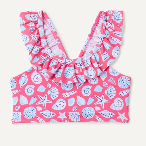 Image of Amazon Essentials Girls' Ruffle Two-Piece Bikini Swim Set