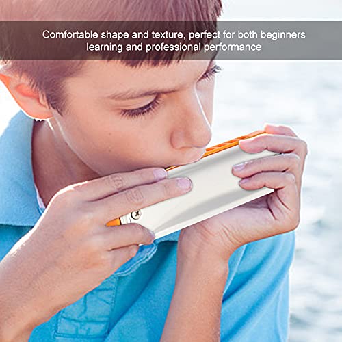 Bediffer KONGSHENG Benders Harp Harmonica Blues 10 Trous 20 Tons pour Débutants et Professionnels, Instrument de Musique en do Majeur pour la Relaxation, Acier Inoxydable + Résine, Noir (Orange) – vue 8