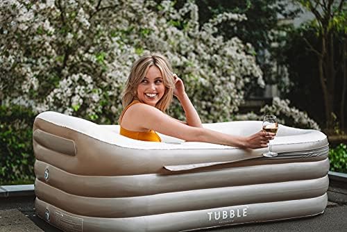 Tubble® Royale Inflatable Bathtub - Folding and Comfortable Bathtub - 255 litres - Adult Size spa - Ambient Taupe