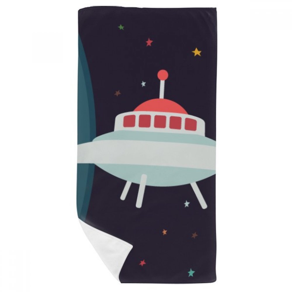 Serviette de bain doux Univers Alien UFO gant de toilette multicolore 35x70cm