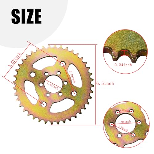 Image of JNDO Mini Bike Sprocket 40T 420 Chain 6 Hole Sporcket High-Speed Rear Sporcket for Coleman CT100U B100 Baja Doodle Bug DB30 Monster Mega Moto Motovox MBX10