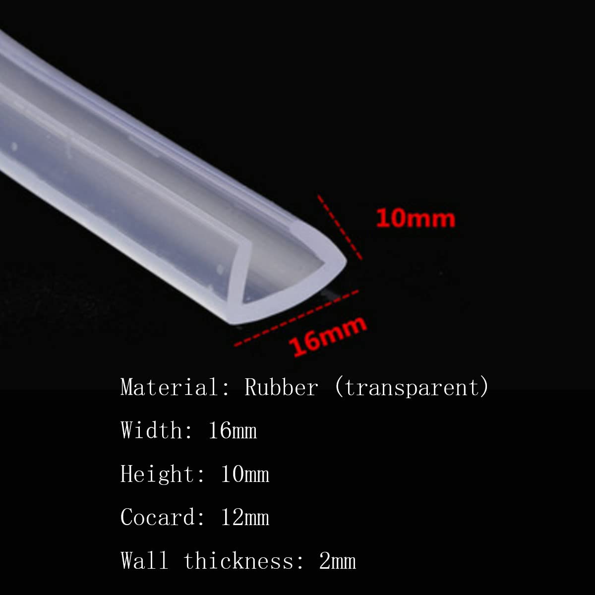U-förmige Gummidichtung, U-Profil-Gummidichtung, 5 Meter, U-förmige Gummidichtung, Zierleiste, Fenster- und Türkantenschutz, wetterfest for Ihr Auto, Transporter, Wohnwagen und Boot, 17 mm x