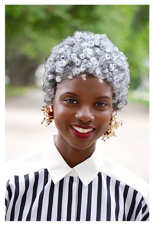 Nicelatus Short Pixie Afro Kinky Curly Synthetic Wigs for Black Women Hairstyles