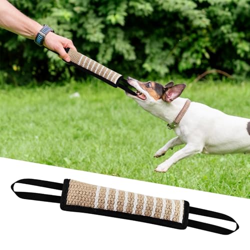Beisswurst Für Hunde, 2 Stück 30cm Jute Beisswurst, Beißwursts Hunde Mit 2 Griff, Sehr Robustes Hundes Beisswursts, Hundes Training Zubehör, Zerrspielzeug Hund Zum Training Zerrspielzeug (Schwarz)