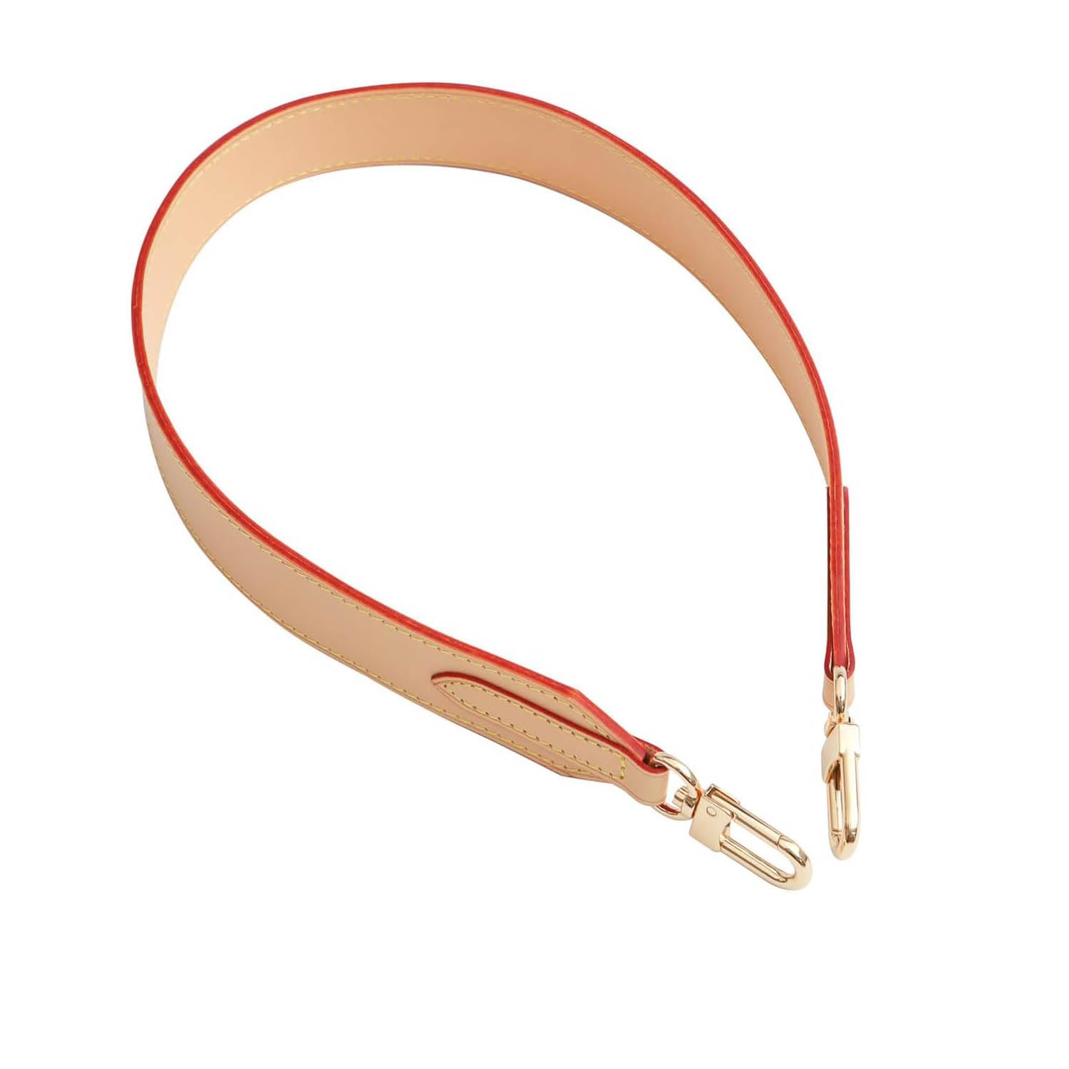 Breit Schulterriemen Beige Echte Leder Taschengurt Handtaschenriemen Tragerieme 30 mm Kompatibel mit Monogram Azur Graceful mm,pm,Artsy (Vachetta Leather Strap-96)