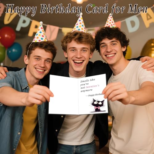 Funny Birthday Card for Women Men - Happy Birthday Card with Premium Envelopes for Wife Husband Friends Coworkers, Unique Birthday Card for 30+, Humorous Greeting Card Gift Decoration