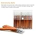 Wood Carving Knife, Intsun 12 Set SK2 Carbon Steel Wood Carving Tools Kit Handmade Crafting Chisel Knife for Kids Adults Beginners Professionals with Reusable Pouch