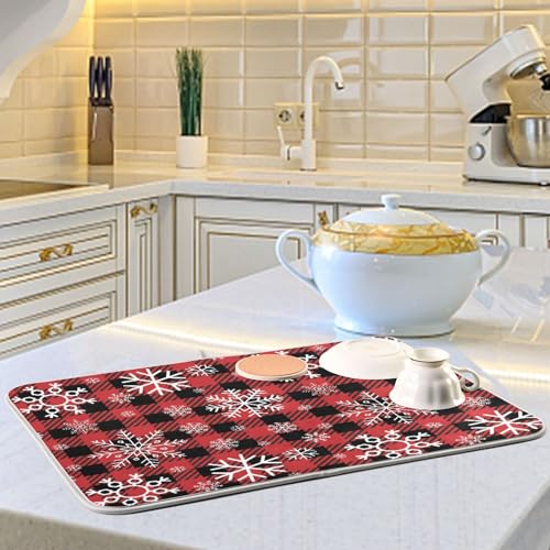 Tapis de séchage de Noël absorbant pour protéger votre plan de travail - 7