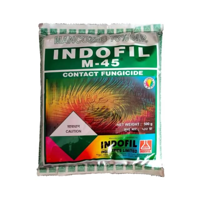 INDO-FIL M-45 100gm + Hand Gloves | Fungicide for all type of Plants | Prevent Rottings and leaf Blights | No more Fungal disease.-image-1