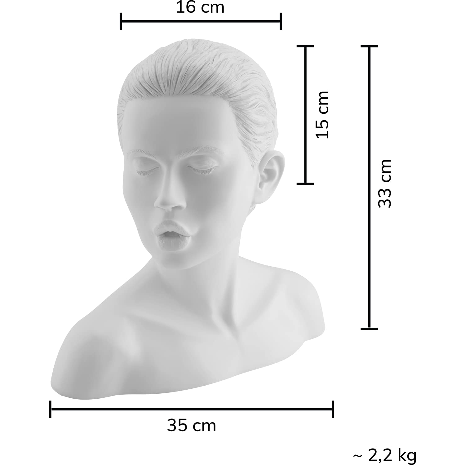 OEHLBACH In Fascenatio - Soporte para auriculares, almacenamiento óptimo de auriculares más grandes, auriculares para juegos, hecho a mano, color blanco