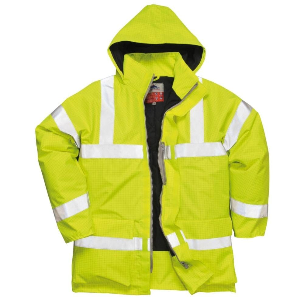 Portwest - Parka de pluie Bizflame multirisques HV L Jaune