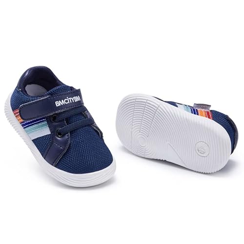 Bmcitybm Baby Shoes Boys Girls Mesh Sneakers Infant Breathable Walking Shoes Lightweight Non-Slip First Walkers 6 9 12 18 24 Months Navy Size 6-12 Months Infant #TOP2