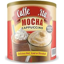 Mocha Cappuccino Mix - Instant Cappuccino Mix, Gluten Free, No Cholesterol & Trans Fat, 99% Caffeine Free, Mocha Mix - 4 lb. can 64 oz.