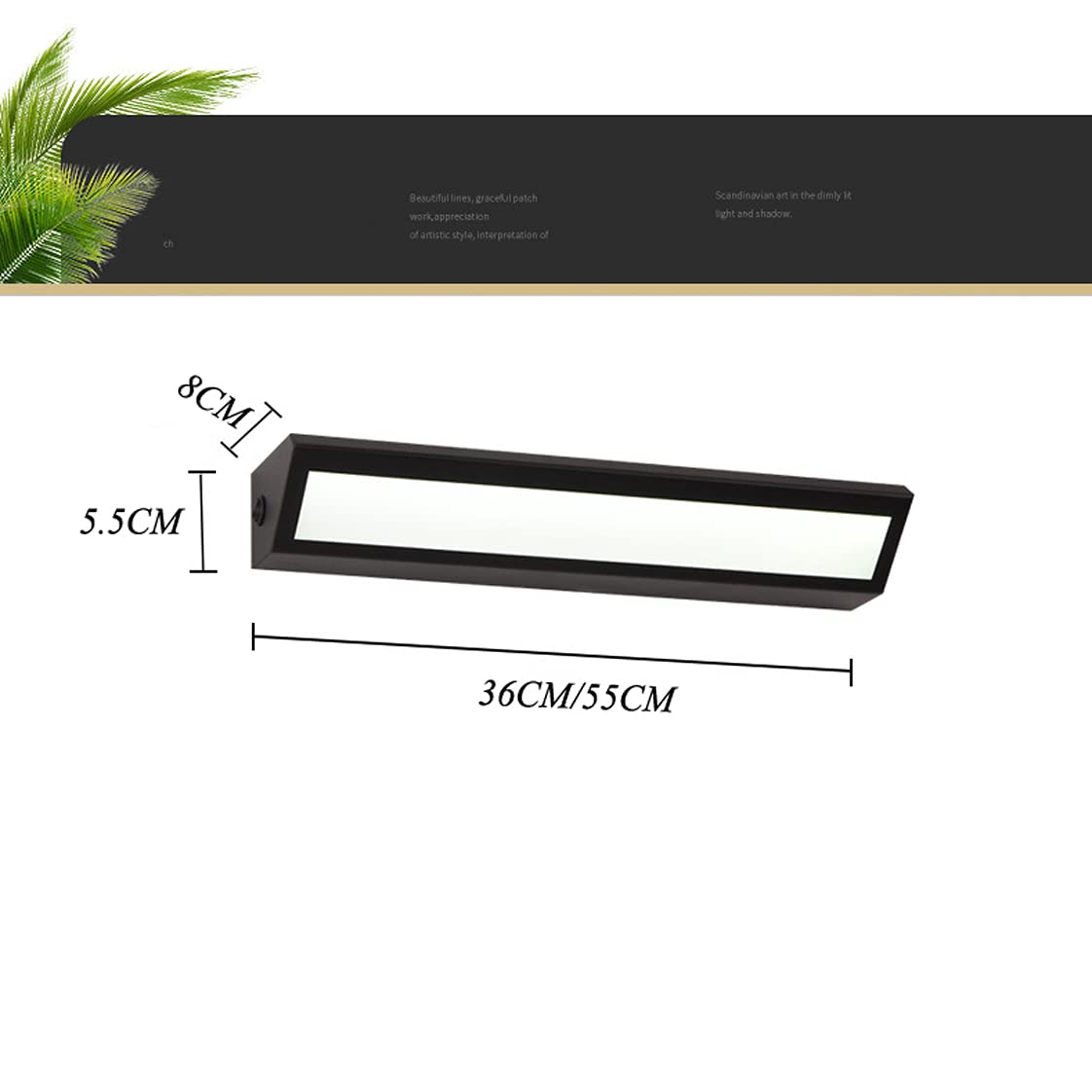 Luz espejo baño, luces espejo LED para cuarto ducha IP44, luz espejo pared tocador impermeable para dormitorio, sala estar, maquillaje
